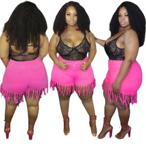 Pink Fringe Tassel Shorts